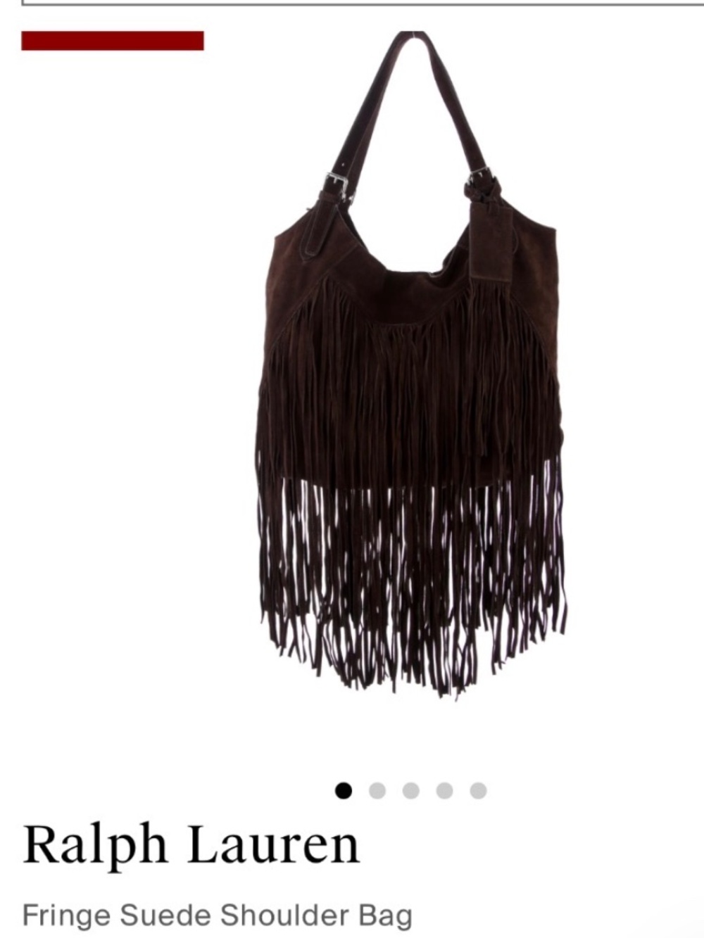 Ralph Lauren Fringe suede shoulder bag
